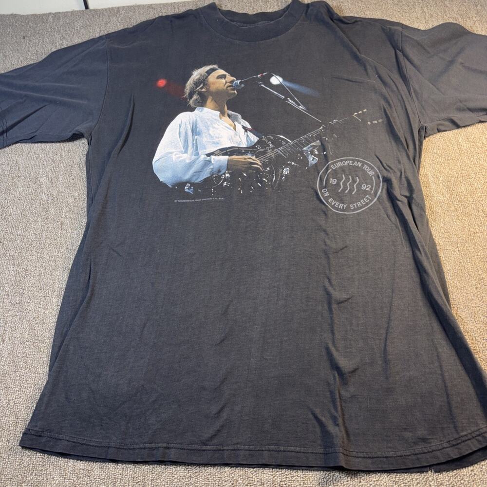 Vtg 1992 Dire Straits Euro Tour Large Black Band